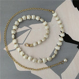 Shell Pearl Waist Chain Slim Belt Wedding Party Decoration