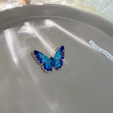 Rhinestone Butterfly Brooch 925 Silver Needle Charm Birthday Gift