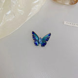 Rhinestone Butterfly Brooch 925 Silver Needle Charm Birthday Gift
