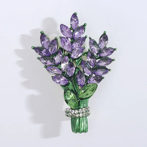 Temperament Crystal Spike Brooch for Women