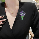 Temperament Crystal Spike Brooch for Women