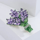 Temperament Crystal Spike Brooch for Women