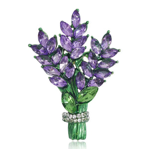Temperament Crystal Spike Brooch for Women