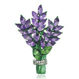 Temperament Crystal Spike Brooch for Women