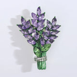 Temperament Crystal Spike Brooch for Women
