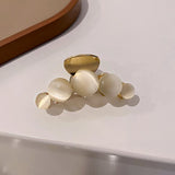 Opal Heart Hair Claws for Women 14k Real Hairpin Anniversary Pendant