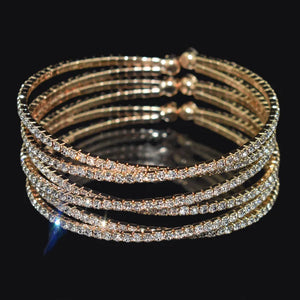 Cross Cuff Bracelet with Rhinestones for Women
