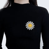 925 Silver Van Gogh Yellow Sunflower Brooch
