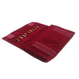 Velvet Jewelry Organizer Roll Travel Zipper Bag Carrying Case