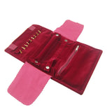 Velvet Jewelry Organizer Roll Travel Zipper Bag Carrying Case