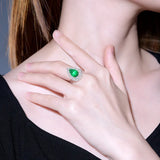 Water Drop Emerald Gemstones Pendant Necklace 18k Filled Jewelry