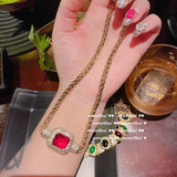Amethyst Water Drop Pendant Necklace 925 Silver Gemstone Jewelry for Women