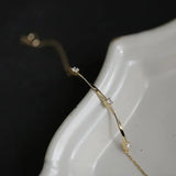 Water Grain Button Zircon Chain Bracelet Women's Style