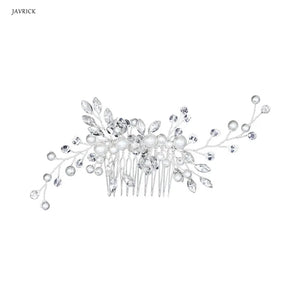 Bridal Hair Comb Crystal Rhinestones Pearls Wedding Headpiece
