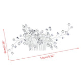Bridal Hair Comb Crystal Rhinestones Pearls Wedding Headpiece