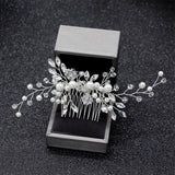 Bridal Hair Combs Crystal Rhinestones Pearls Women Hairpins
