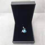 Wedding Necklace Pendant Packaging Box Flocked Gift Chain Jewelry Display Holder