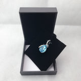Wedding Necklace Pendant Packaging Box Flocked Gift Chain Jewelry Display Holder