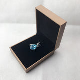 Wedding Necklace Pendant Packaging Box Flocked Gift Chain Jewelry Display Holder
