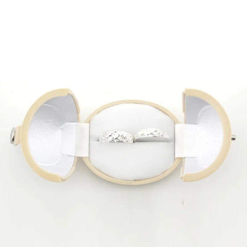Velvet Flannel Wedding Ring Box Couple Rings Jewelry Case