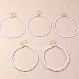 Pearl Choker Necklace Round Wedding Charm Jewelry