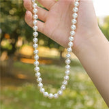 Long Round Pearl Wedding Choker Necklace for Women