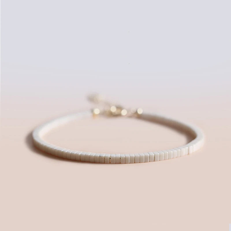 Vintage Light Jade 14K Plated Bracelet for Women