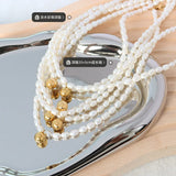 Freshwater Pearl Charm Necklace Beads Choker for Women