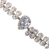 Double Row Rhinestone Bracelet Big Water Droplets Crystal 1PC Wrist Jewelry