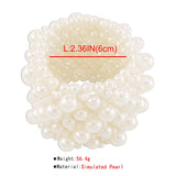 Wide Elastic Pearl Bracelets Wedding Jewelry