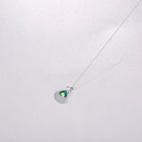 925 Silver Heart Pendant Necklace with Zircons Crystals