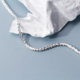925 Silver Sky Stars Bracelet Adjustable Small Sequin Lover Jewelry