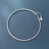 925 Silver Sky Stars Bracelet Adjustable Small Sequin Lover Jewelry