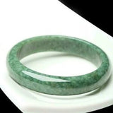 Chinese Natural Green Jade Bracelet Gems Bangle 55-F6O1