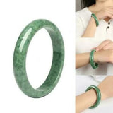 Chinese Natural Green Jade Bracelet Gems Bangle 55-F6O1
