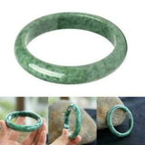 Chinese Natural Green Jade Bracelet Gems Bangle 55-F6O1
