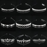 Rhinestone Pearl Tiara Crown Headband for Wedding Princess
