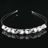 Rhinestone Pearl Tiara Crown Headband for Wedding Princess