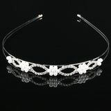 Rhinestone Pearl Tiara Crown Headband for Wedding Princess