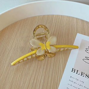 Oil Drop Butterfly Hair Claw Clips for Women