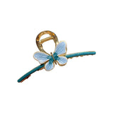 Oil Drop Butterfly Hair Claw Clips for Women