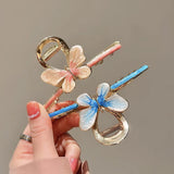 Oil Drop Butterfly Hair Claw Clips for Women