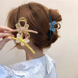Oil Drop Butterfly Hair Claw Clips for Women