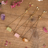 Boho Adjustable Bracelet with Natural Stones Beads