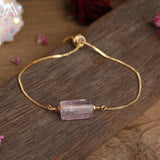 Boho Adjustable Bracelet with Natural Stones Beads