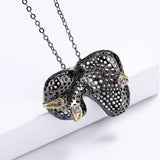 925 Silver Necklace Irregular Pendant Micro-inlaid Wild Sweater Chain