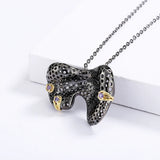 925 Silver Necklace Irregular Pendant Micro-inlaid Wild Sweater Chain