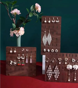 Wooden Earring Stand for Jewelry Display Organizer