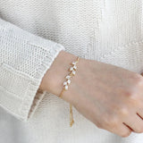 Zircon Bridal Leaf Bracelets Wedding Accessories Charm Femme Crystal Bangle