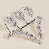 Zircon Flower Hand Palm Bangle Wedding Accessory